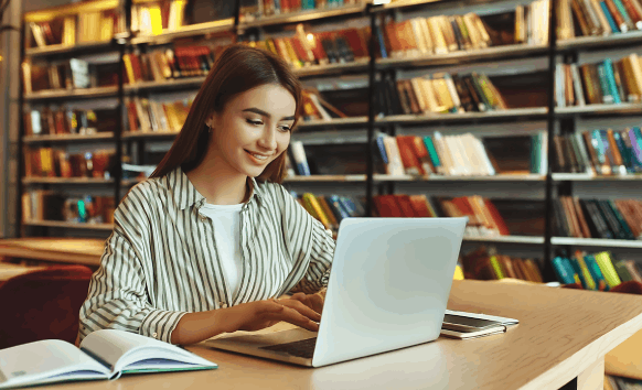 A student using academic document translation services in Miami for USCIS, college applications, and immigration purposes.