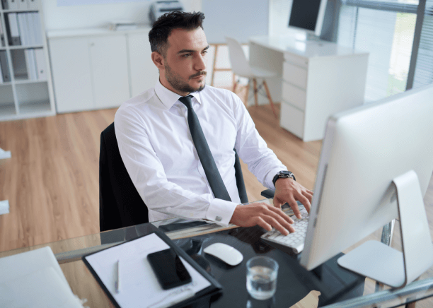 A customer using accurate translation services for vital records in Miami, ensuring all immigration paperwork is certified.