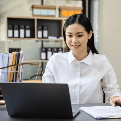 Lawyer reviews a translated legal brief with a linguist, using Russian Translation Services in Miami for compliance.